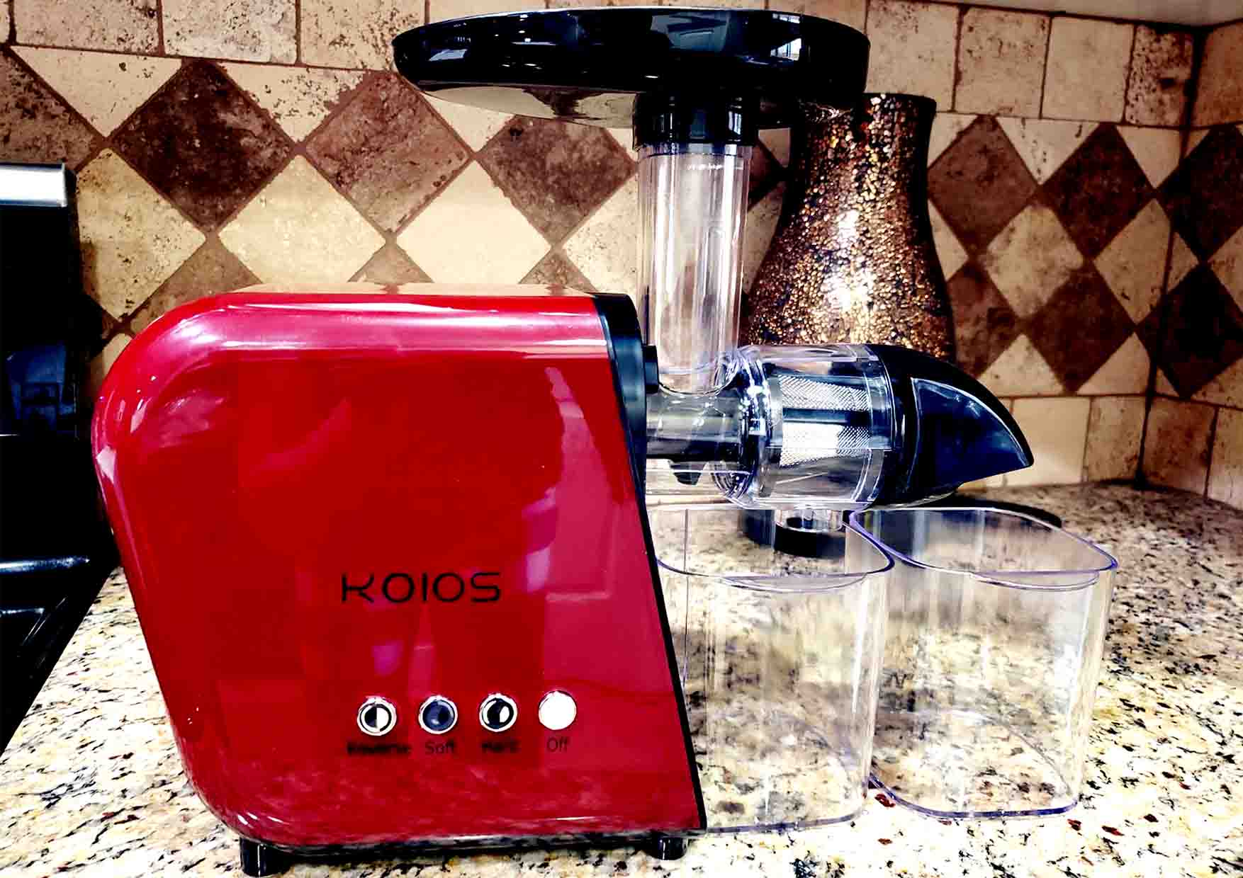 KOIOS Juicer, Slow Masticating Juicer Extractor with Reverse Function, Cold Press Juicer